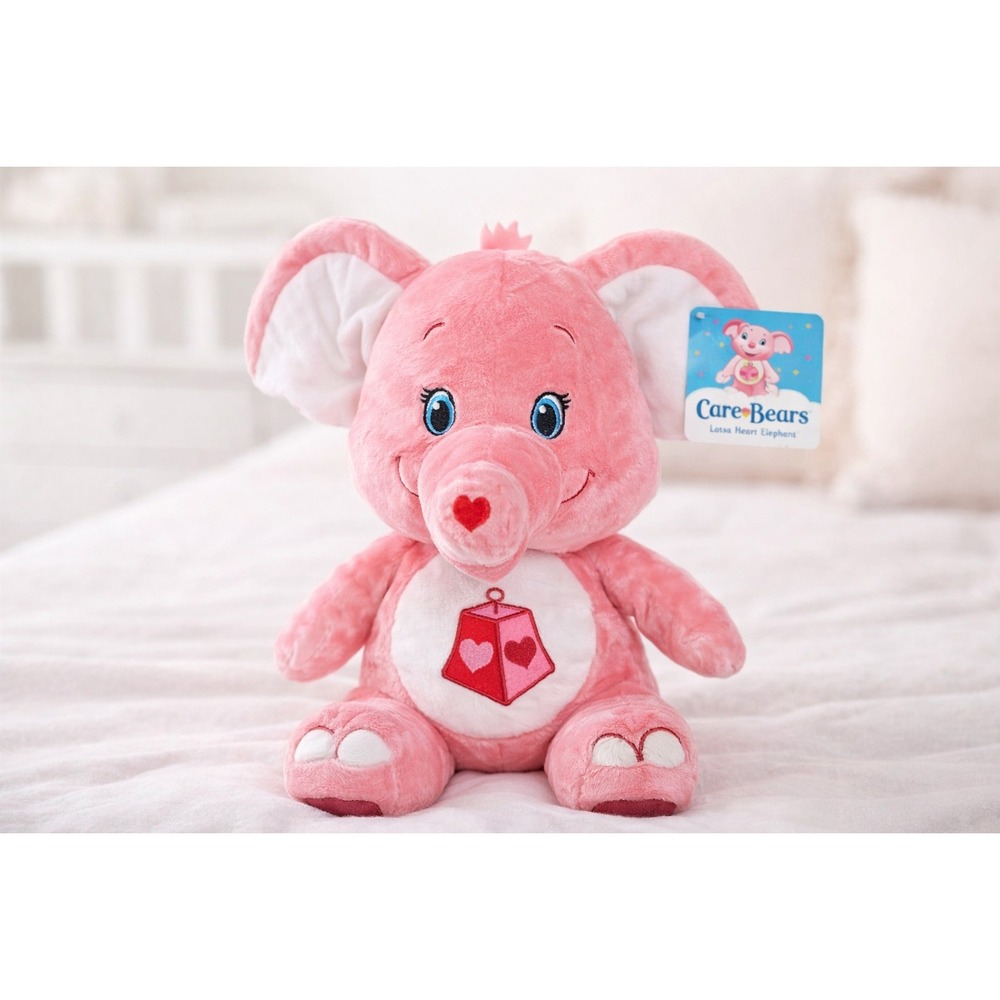 NWT‎ Care Bears Cousins Lotsa Heart  Elephant Plush Stuffed Animal Embroidered